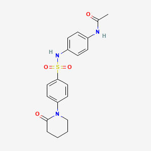 molecular formula C19H21N3O4S B4891641 N-[4-({[4-(2-oxo-1-piperidinyl)phenyl]sulfonyl}amino)phenyl]acetamide 