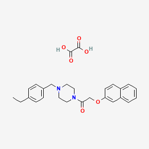 molecular formula C27H30N2O6 B4891661 1-(4-ethylbenzyl)-4-[(2-naphthyloxy)acetyl]piperazine oxalate 