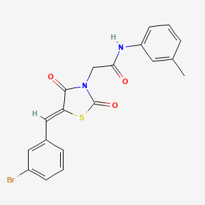 molecular formula C19H15BrN2O3S B4891667 2-[5-(3-bromobenzylidene)-2,4-dioxo-1,3-thiazolidin-3-yl]-N-(3-methylphenyl)acetamide 