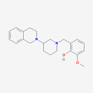 molecular formula C22H28N2O2 B4891684 2-{[3-(3,4-dihydro-2(1H)-isoquinolinyl)-1-piperidinyl]methyl}-6-methoxyphenol 