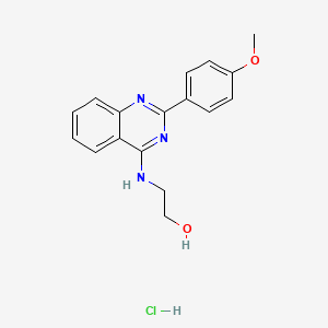 molecular formula C17H18ClN3O2 B4891687 2-{[2-(4-methoxyphenyl)-4-quinazolinyl]amino}ethanol hydrochloride 