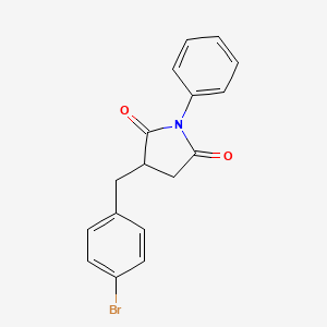 molecular formula C17H14BrNO2 B4891719 3-(4-bromobenzyl)-1-phenyl-2,5-pyrrolidinedione 