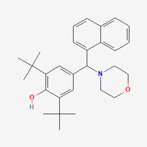 molecular formula C29H37NO2 B4891734 2,6-di-tert-butyl-4-[4-morpholinyl(1-naphthyl)methyl]phenol 
