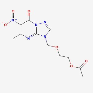 molecular formula C11H13N5O6 B4891741 2-[(5-methyl-6-nitro-7-oxo[1,2,4]triazolo[1,5-a]pyrimidin-3(7H)-yl)methoxy]ethyl acetate 