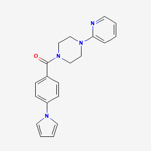 molecular formula C20H20N4O B4891755 1-(2-pyridinyl)-4-[4-(1H-pyrrol-1-yl)benzoyl]piperazine 