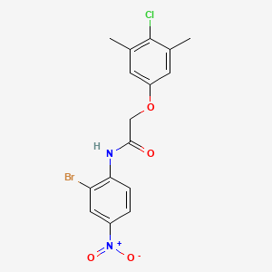 molecular formula C16H14BrClN2O4 B4891760 N-(2-bromo-4-nitrophenyl)-2-(4-chloro-3,5-dimethylphenoxy)acetamide 