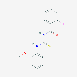 molecular formula C15H13IN2O2S B4891798 2-iodo-N-{[(2-methoxyphenyl)amino]carbonothioyl}benzamide 