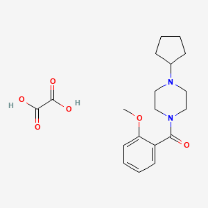 molecular formula C19H26N2O6 B4891801 1-cyclopentyl-4-(2-methoxybenzoyl)piperazine oxalate 