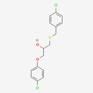 molecular formula C16H16Cl2O2S B4891804 1-[(4-chlorobenzyl)thio]-3-(4-chlorophenoxy)-2-propanol 