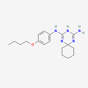 molecular formula C18H27N5O B4891832 N-(4-butoxyphenyl)-1,3,5-triazaspiro[5.5]undeca-1,4-diene-2,4-diamine 