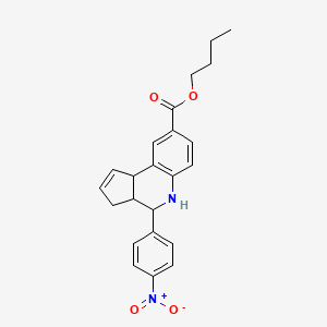butyl 4-(4-nitrophenyl)-3a,4,5,9b-tetrahydro-3H-cyclopenta[c]quinoline-8-carboxylate