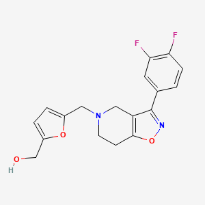 (5-{[3-(3,4-difluorophenyl)-6,7-dihydroisoxazolo[4,5-c]pyridin-5(4H)-yl]methyl}-2-furyl)methanol