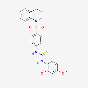 molecular formula C24H25N3O4S2 B4891883 N-[4-(3,4-dihydro-1(2H)-quinolinylsulfonyl)phenyl]-N'-(2,4-dimethoxyphenyl)thiourea 