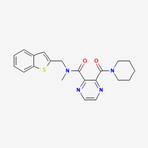 molecular formula C21H22N4O2S B4891885 N-(1-benzothien-2-ylmethyl)-N-methyl-3-(1-piperidinylcarbonyl)-2-pyrazinecarboxamide 