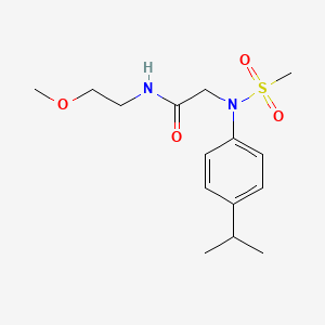 molecular formula C15H24N2O4S B4891964 N~2~-(4-isopropylphenyl)-N~1~-(2-methoxyethyl)-N~2~-(methylsulfonyl)glycinamide 