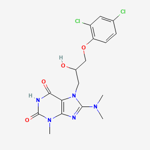 molecular formula C17H19Cl2N5O4 B4891969 7-[3-(2,4-dichlorophenoxy)-2-hydroxypropyl]-8-(dimethylamino)-3-methyl-3,7-dihydro-1H-purine-2,6-dione 