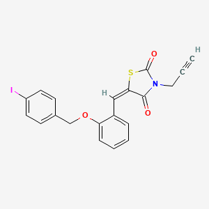 molecular formula C20H14INO3S B4891975 5-{2-[(4-iodobenzyl)oxy]benzylidene}-3-(2-propyn-1-yl)-1,3-thiazolidine-2,4-dione 