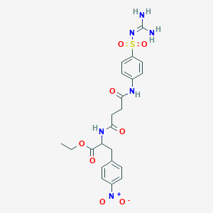 molecular formula C22H26N6O8S B4891977 ethyl N-(4-{[4-({[amino(imino)methyl]amino}sulfonyl)phenyl]amino}-4-oxobutanoyl)-4-nitrophenylalaninate 