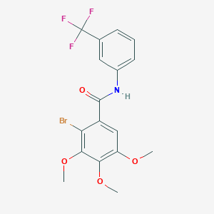 molecular formula C17H15BrF3NO4 B4891993 2-bromo-3,4,5-trimethoxy-N-[3-(trifluoromethyl)phenyl]benzamide 
