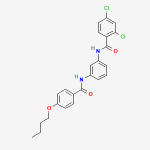 molecular formula C24H22Cl2N2O3 B4892015 N-{3-[(4-butoxybenzoyl)amino]phenyl}-2,4-dichlorobenzamide 