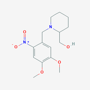 molecular formula C15H22N2O5 B4892023 [1-(4,5-dimethoxy-2-nitrobenzyl)-2-piperidinyl]methanol 