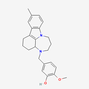 molecular formula C24H28N2O2 B4892030 2-methoxy-5-[(11-methyl-1,2,3,3a,6,7-hexahydro[1,4]diazepino[3,2,1-jk]carbazol-4(5H)-yl)methyl]phenol 