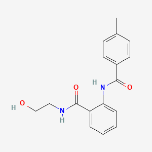 molecular formula C17H18N2O3 B4892049 N-(2-hydroxyethyl)-2-[(4-methylbenzoyl)amino]benzamide 