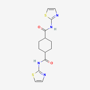 molecular formula C14H16N4O2S2 B4892067 N,N'-di-1,3-thiazol-2-yl-1,4-cyclohexanedicarboxamide 