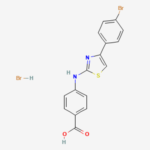 molecular formula C16H12Br2N2O2S B4892075 4-{[4-(4-bromophenyl)-1,3-thiazol-2-yl]amino}benzoic acid hydrobromide 
