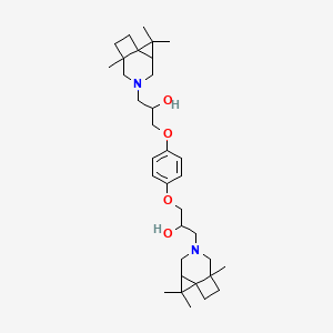 3,3'-[1,4-phenylenebis(oxy)]bis[1-(2,2,7-trimethyl-5-azatricyclo[5.2.0.0~1,3~]non-5-yl)-2-propanol]