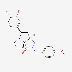 molecular formula C23H24F2N2O2 B4892106 (3aS*,5S*,9aS*)-5-(3,4-difluorophenyl)-2-(4-methoxybenzyl)hexahydro-7H-pyrrolo[3,4-g]pyrrolizin-1(2H)-one 
