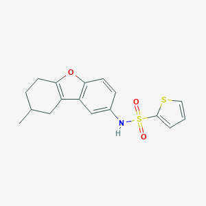 molecular formula C17H17NO3S2 B489212 N-(8-methyl-6,7,8,9-tetrahydrodibenzofuran-2-yl)thiophene-2-sulfonamide CAS No. 518053-47-9