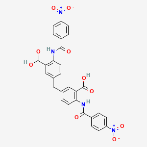 molecular formula C29H20N4O10 B4892126 3,3'-methylenebis{6-[(4-nitrobenzoyl)amino]benzoic acid} 