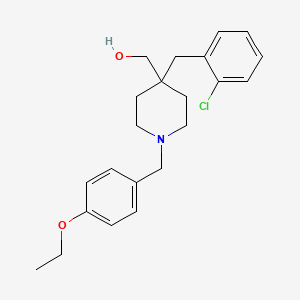 molecular formula C22H28ClNO2 B4892135 [4-(2-chlorobenzyl)-1-(4-ethoxybenzyl)-4-piperidinyl]methanol 