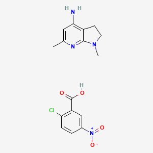molecular formula C16H17ClN4O4 B4892234 2-chloro-5-nitrobenzoic acid - 1,6-dimethyl-2,3-dihydro-1H-pyrrolo[2,3-b]pyridin-4-amine (1:1) 