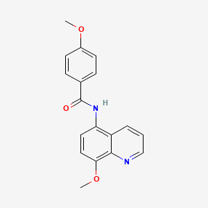molecular formula C18H16N2O3 B4892254 4-methoxy-N-(8-methoxy-5-quinolinyl)benzamide 