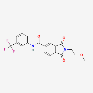 molecular formula C19H15F3N2O4 B4892265 2-(2-methoxyethyl)-1,3-dioxo-N-[3-(trifluoromethyl)phenyl]-5-isoindolinecarboxamide 