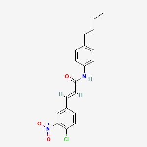 molecular formula C19H19ClN2O3 B4892269 N-(4-butylphenyl)-3-(4-chloro-3-nitrophenyl)acrylamide 