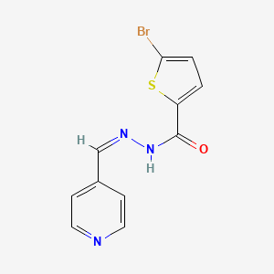 molecular formula C11H8BrN3OS B4892307 5-bromo-N'-(4-pyridinylmethylene)-2-thiophenecarbohydrazide 