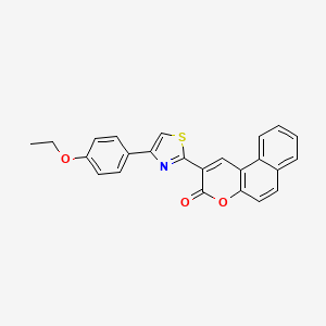 molecular formula C24H17NO3S B4892311 2-[4-(4-ethoxyphenyl)-1,3-thiazol-2-yl]-3H-benzo[f]chromen-3-one 