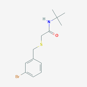 molecular formula C13H18BrNOS B4892326 2-[(3-bromobenzyl)thio]-N-(tert-butyl)acetamide 
