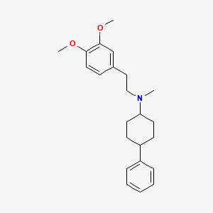molecular formula C23H31NO2 B4892347 N-[2-(3,4-dimethoxyphenyl)ethyl]-N-methyl-4-phenylcyclohexanamine 