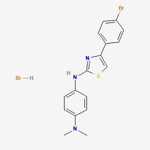 molecular formula C17H17Br2N3S B4892394 N'-[4-(4-bromophenyl)-1,3-thiazol-2-yl]-N,N-dimethyl-1,4-benzenediamine hydrobromide CAS No. 467236-82-4