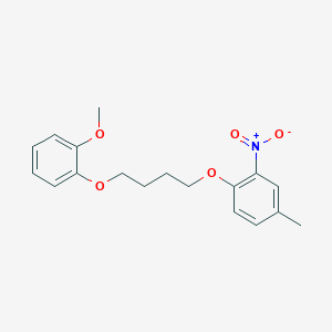 molecular formula C18H21NO5 B4892402 1-[4-(2-methoxyphenoxy)butoxy]-4-methyl-2-nitrobenzene 