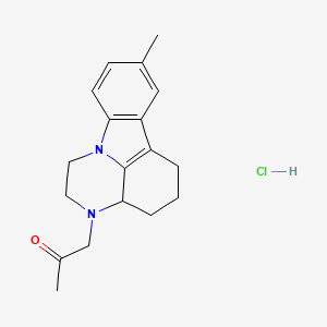 molecular formula C18H23ClN2O B4892425 1-(8-methyl-1,2,3a,4,5,6-hexahydro-3H-pyrazino[3,2,1-jk]carbazol-3-yl)acetone hydrochloride 