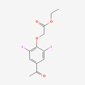 molecular formula C12H12I2O4 B4892447 ethyl (4-acetyl-2,6-diiodophenoxy)acetate 