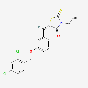 molecular formula C20H15Cl2NO2S2 B4892531 3-allyl-5-{3-[(2,4-dichlorobenzyl)oxy]benzylidene}-2-thioxo-1,3-thiazolidin-4-one 