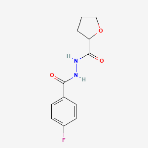 molecular formula C12H13FN2O3 B4892532 N'-(4-fluorobenzoyl)tetrahydro-2-furancarbohydrazide 