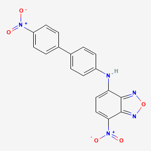 molecular formula C18H11N5O5 B4892559 7-nitro-N-(4'-nitro-4-biphenylyl)-2,1,3-benzoxadiazol-4-amine 