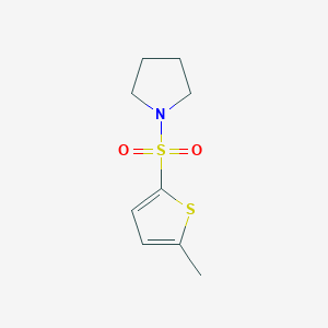 molecular formula C9H13NO2S2 B4892583 1-[(5-methyl-2-thienyl)sulfonyl]pyrrolidine 